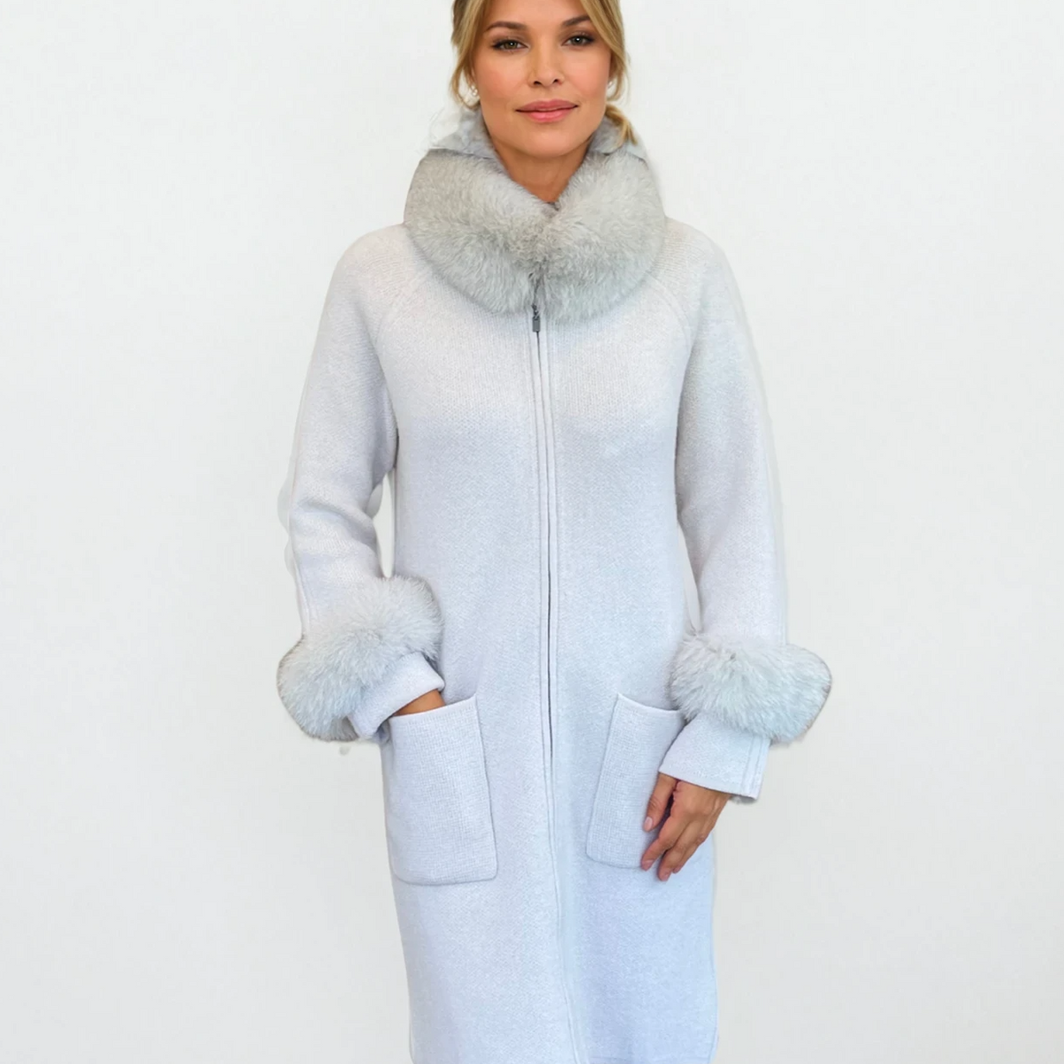 トップス Cashmere Fur Cardigan Fur Zip Cardigan – Island Cashmere Online