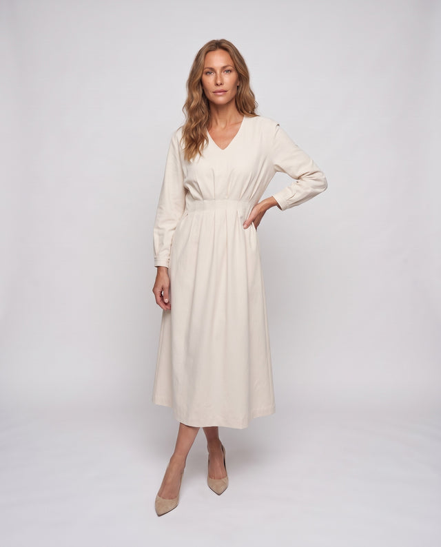 Sculpted Waist Midi Dress