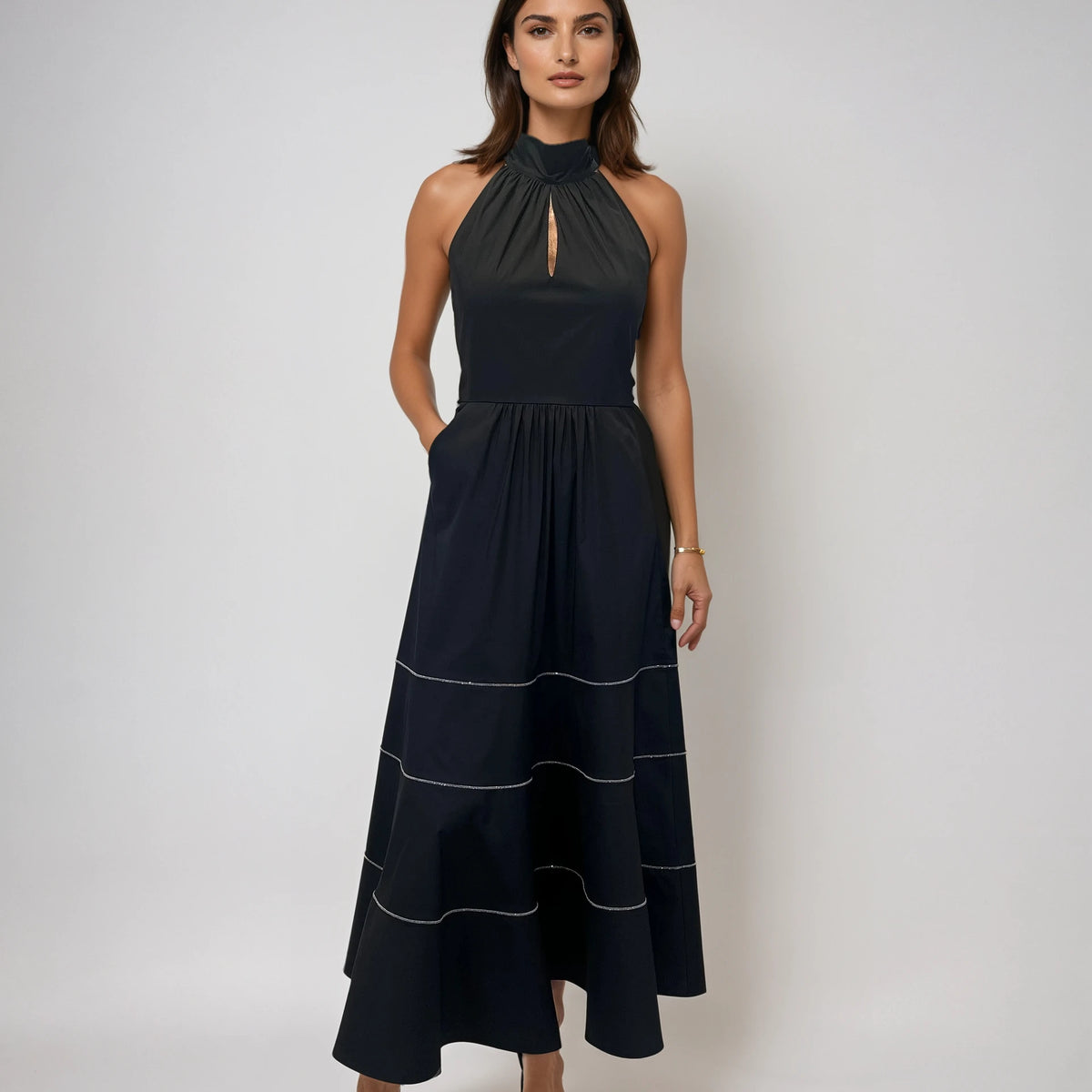 Dress With Chain Pattern – Island Cashmere Online