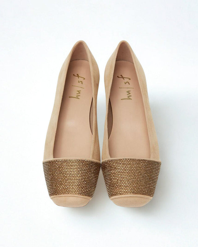 Via Suede With Crystals