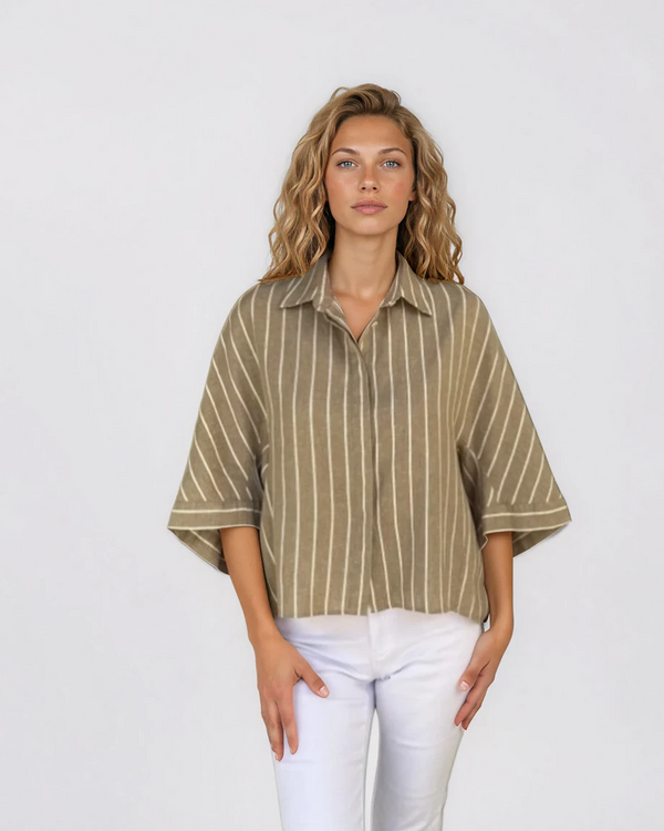 Hollie Linen Stripe Blouse