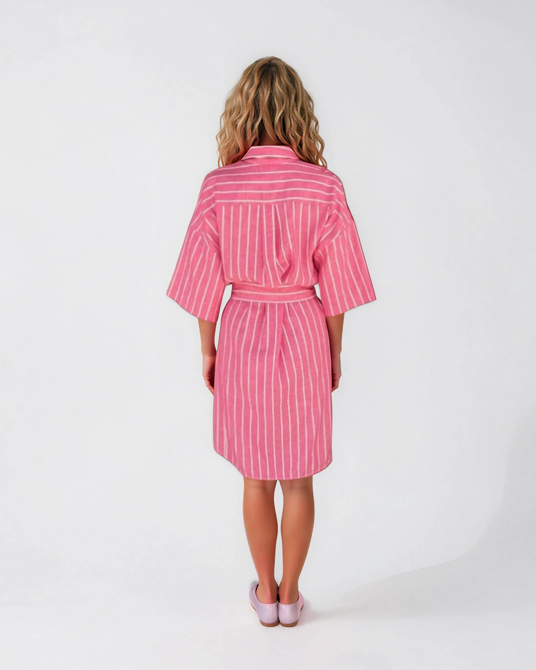 Derby Linen Stripe Dress Island Cashmere Online Derby Linen Stripe Dress Island Cashmere Online