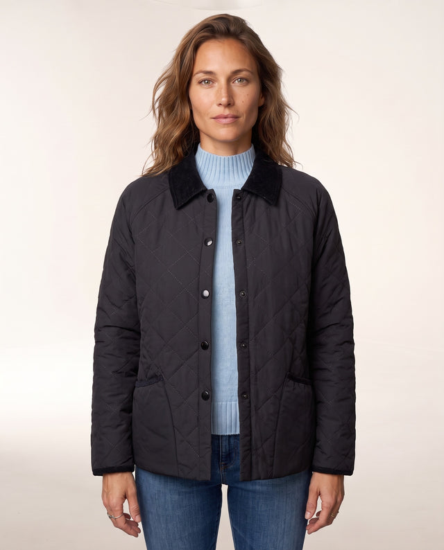 Pleasure Corduroy Collar Quilted Jacket