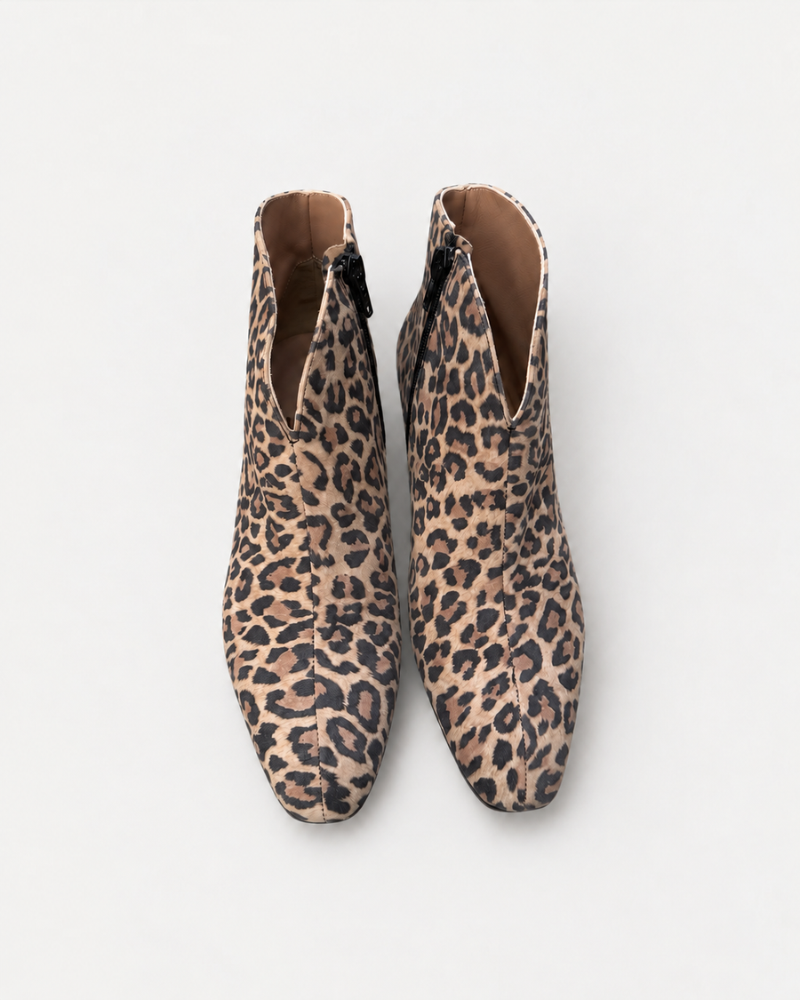 Ankle Suede Boot in leopard