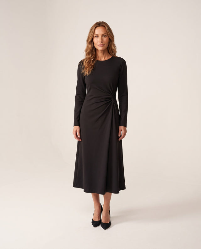 Twist Waist Midi Dress