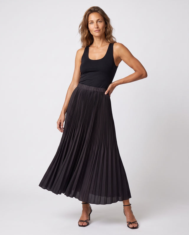 Pleated Maxi Skirt