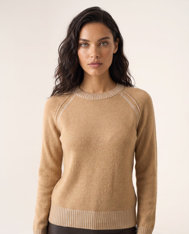 Contrast Stitch Cashmere Sweater