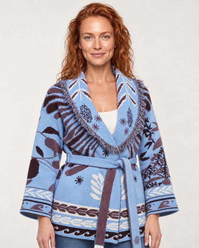Falcon Fringed Wrap Cardigan