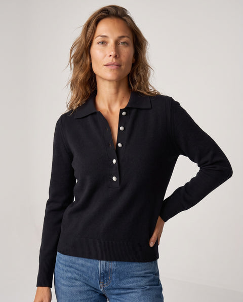 Crystal Button Polo