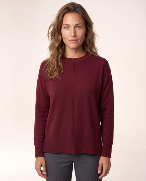 Hi Low Seamed Crew