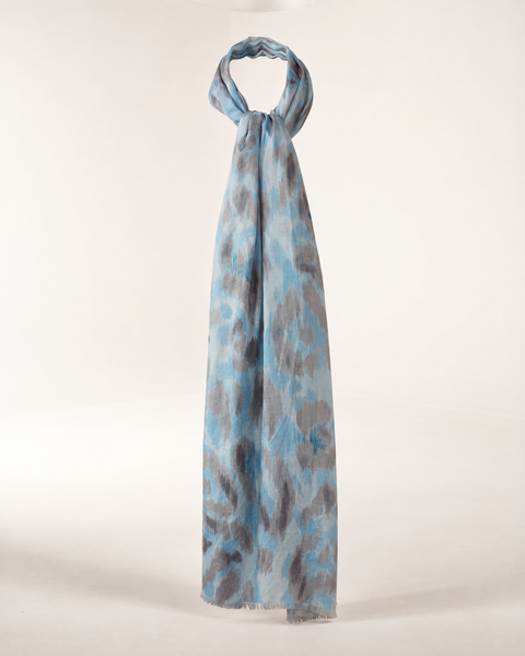 Painted Leopard Print Scarf