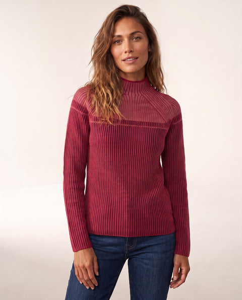 Plaited Rib Colorblock Funnel